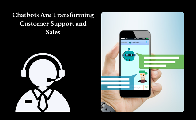AI chatbots assisting a customer with online sales and support queries