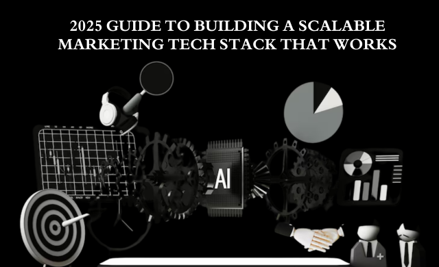 Illustration of a scalable marketing tech stack for digital growth in 2025